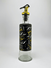 Glass Marble-Effect Oil Bottle with Gold Pourer - 300ml